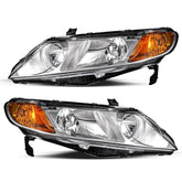 VehicleAid Headlights For 2006-2011 Honda Civic Sedan